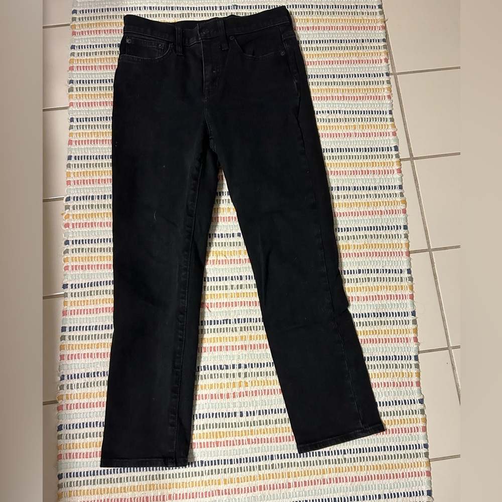 J Crew Womens 26 Black Essential Straight Leg Jeans